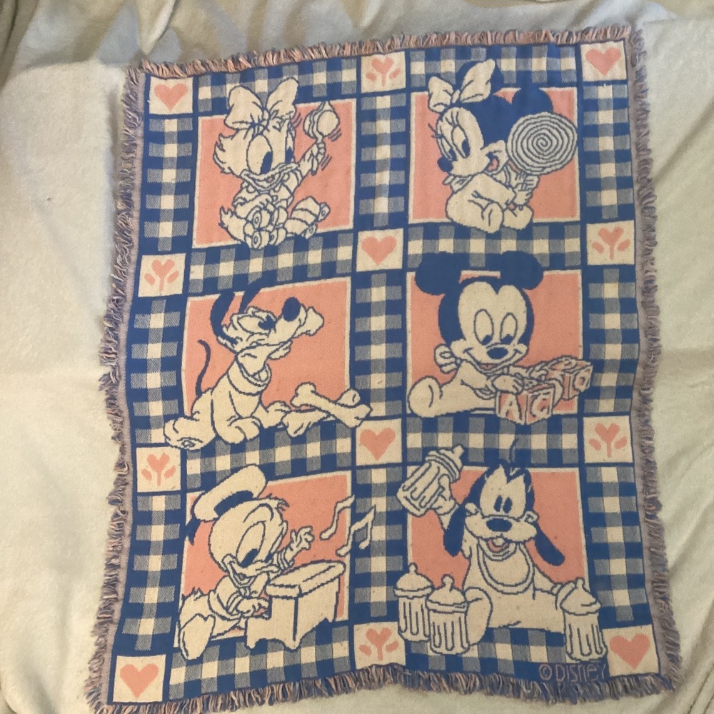 Vintage Disney Baby Babies Blanket Throw